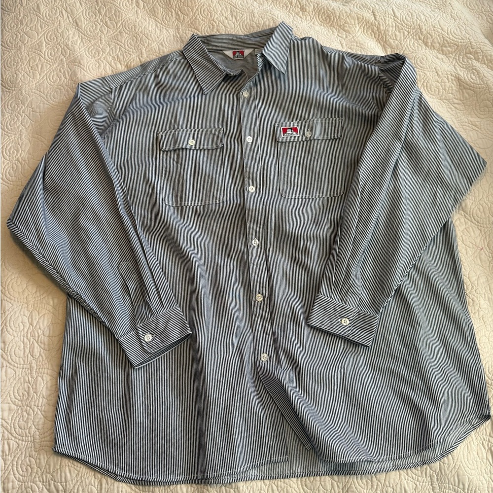Ben Davis 5XL heavyweight button down long sleeve work shirt New without tags